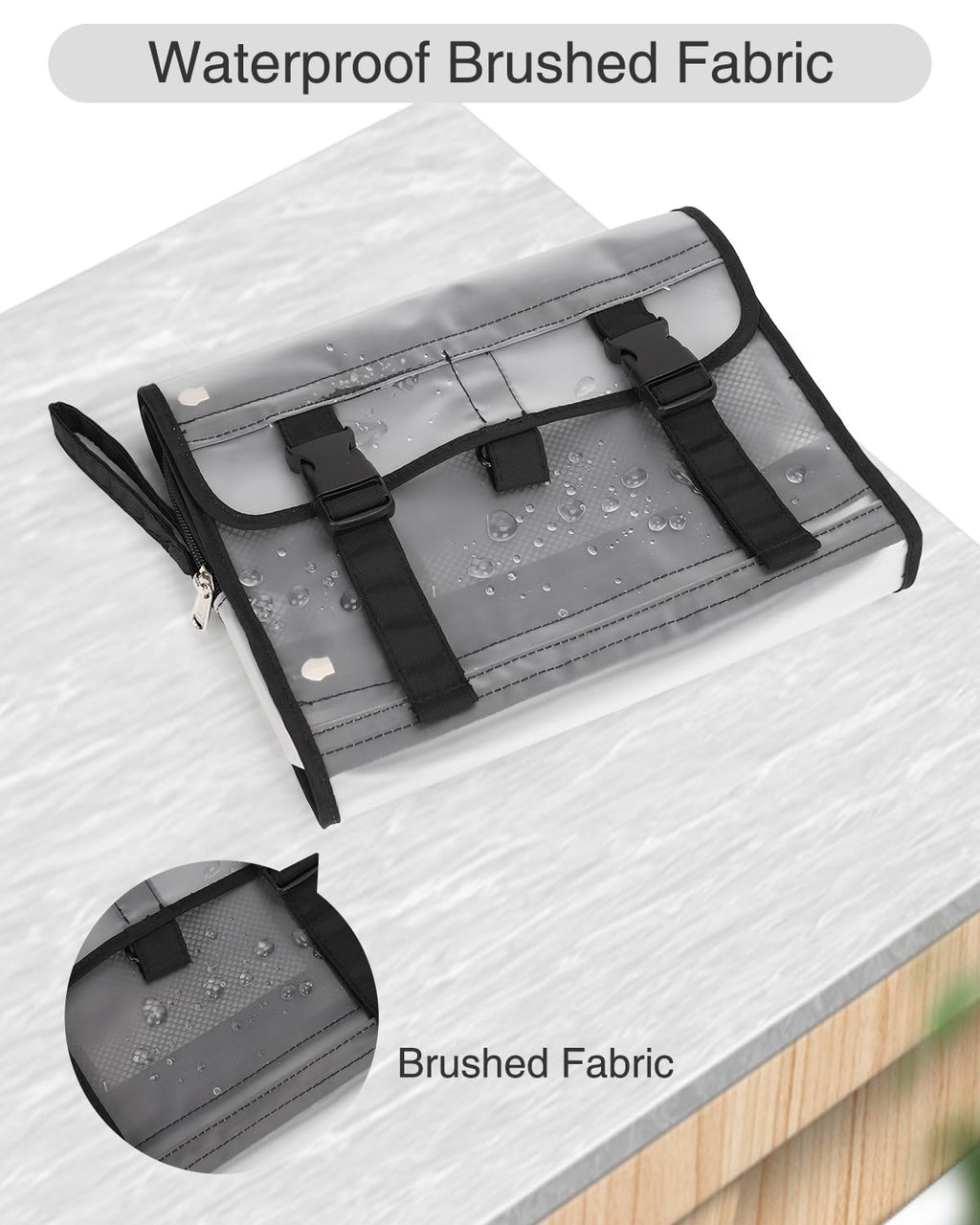 Relavel Travel Hanging Toiletry Bag for Men Women Travel Kit Shaving Bag Waterproof Large Makeup Bag Wash Bag Makeup Organizer Cosmetic Case for Bathroom Shower Semitransparent