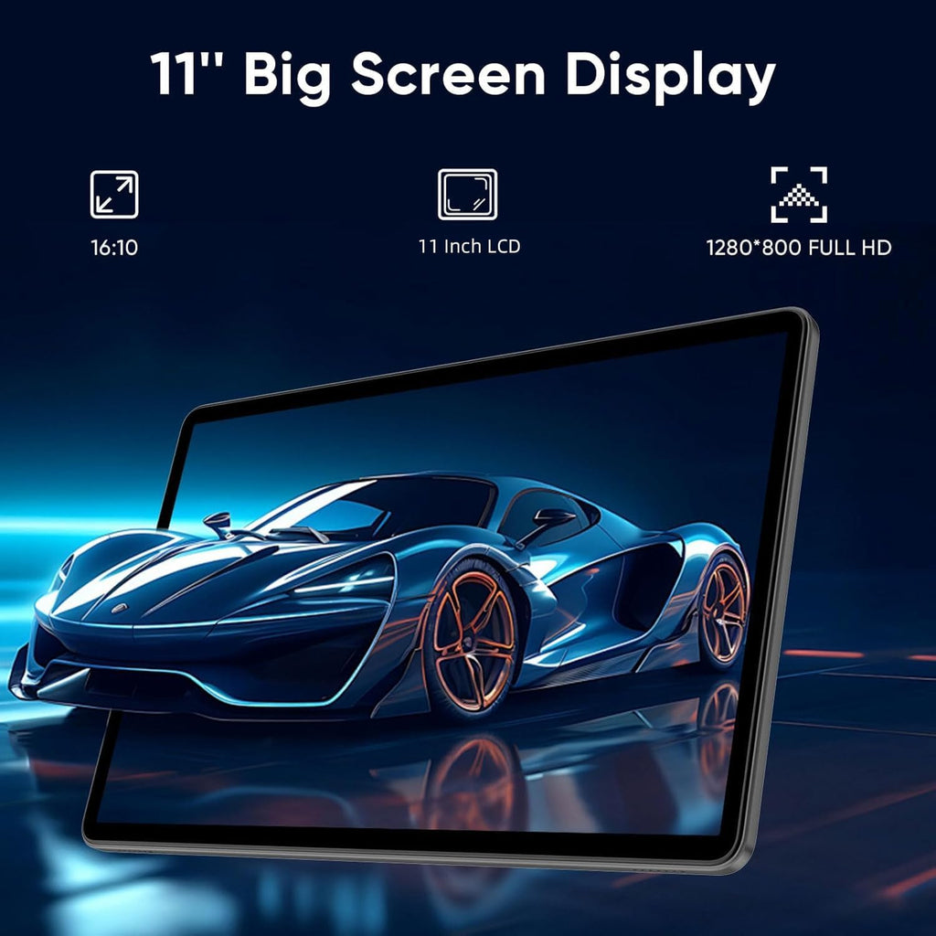 Android 15 Tablet,11 Inch Tablets with Octa Core Processor, 12GB RAM + 128GB ROM 1TB Expand, Widevine L1, 8000mAh Battery, 2.4/5Ghz Dual Band WiFi/GPS/FM Radio,5/8MP Cameras, Case Included - Blue