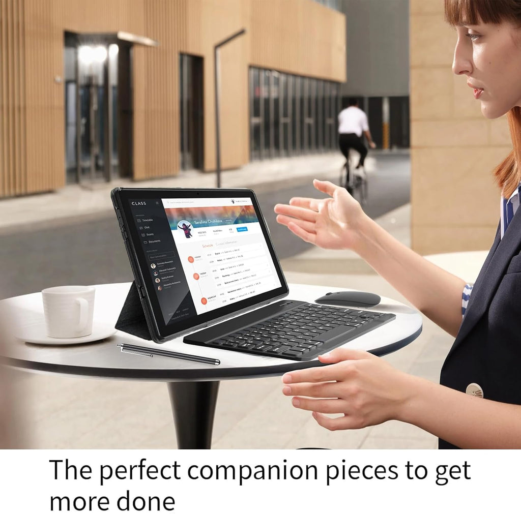 2025 Android 15 Tablet, 12GB+64GB+1TB Expand, 10inch Tablet Productivity Bundle with Keyboard Case, Stylus Pen, Octa-core CPU, Dual Camera, WiFi6, 6000mAh Battery+18W Fast Charge, Support Face Unlock