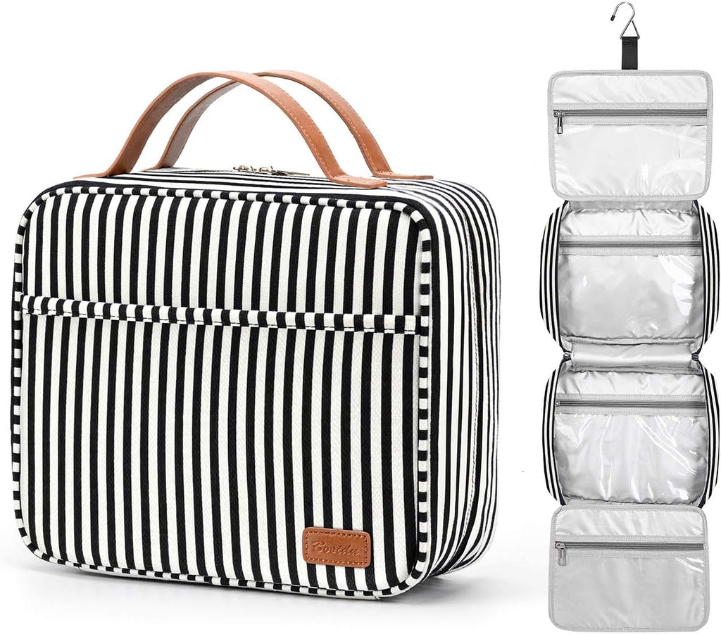 Hanging Travel Toiletry Bag,Large Capacity Cosmetic Travel Toiletry Organizer for Women with 4 Compartments & 1 Sturdy Hook,Perfect for Travel/Daily Use/Christmas