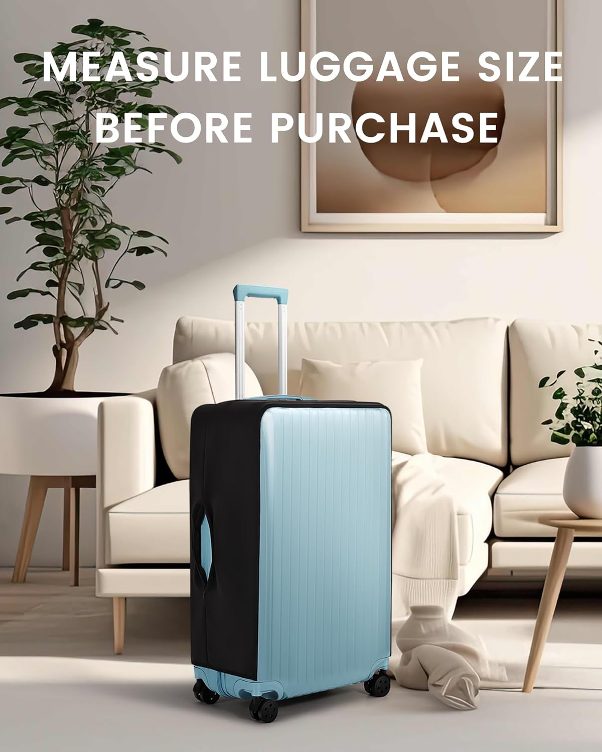 Travelkin Clear Luggage Cover Protectors For Suitcase Transparent TPU Suitcase Cover Protector Fit 18-32 Inch Luggage