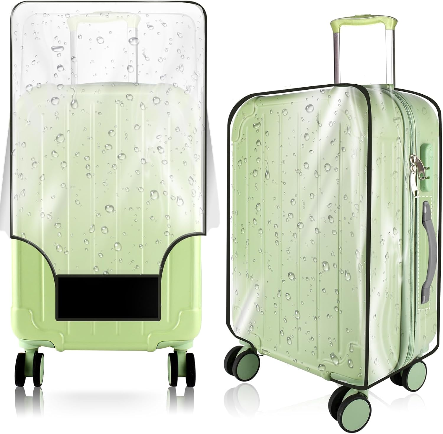 Thicken Clear Luggage Cover Protector, 26" PVC Luggage Covers for Suitcase Waterproof Dustproof Anti-scratch Travel Suitcase Covers Case for Wheeled Luggage