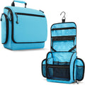 VENTURE 4TH Hanging Travel Toiletry Bag for Women & Men - Travel Organizer with Expandable Compartments & Removable Clear Pouch for Toiletries (Light Blue)