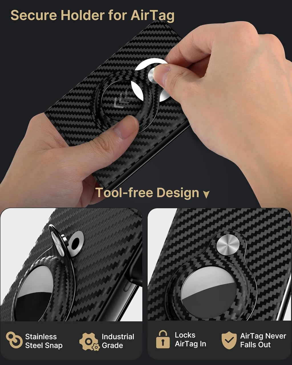 typecase Mens Wallet Card Holder for AirTag: Leather Smart Wallet for Men Compatible with Apple Air Tag, RFID Blocking, Slim, Minimalist - 9-14 Card Capacity | ID Window | Cash Slot (Orange)