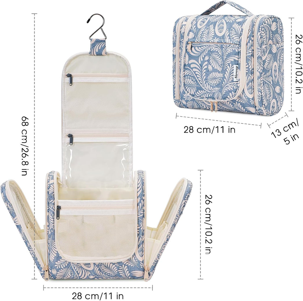 Narwey Hanging Toiletry Bag for Women Travel Makeup Bag Organizer Toiletries Bag for Cosmetics Essentials Accessories
