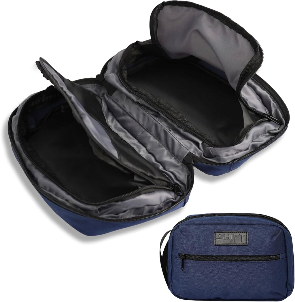 Toiletry Bag for Men & Women with 2 Reusable Bottles | Durable & Stylish Travel Toiletry Bag with Hanging Hook - Ample Storage Hanging Toiletry Bag