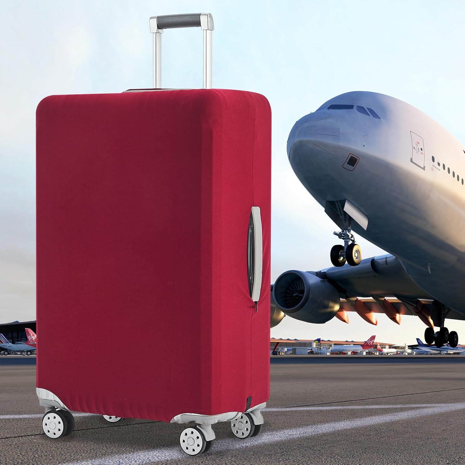 Travelkin Luggage Covers For Suitcase Tsa Approved,Suitcase Cover Protector Fit 18-32 Inch Luggage