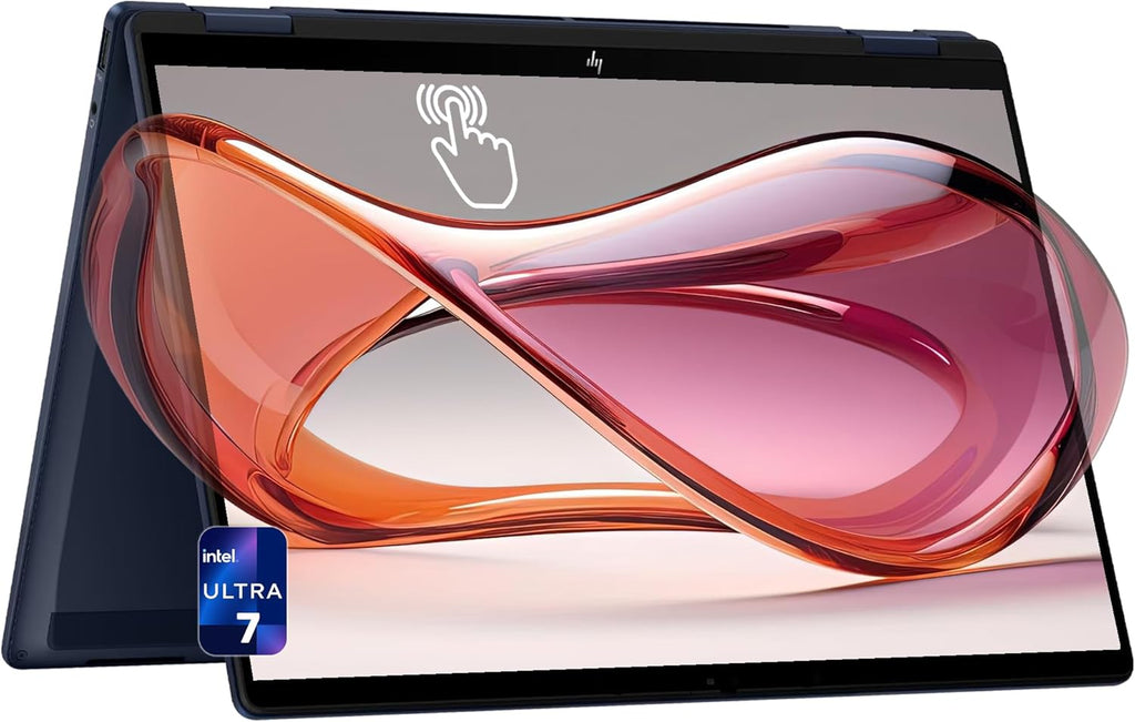 HP OmniBook X Flip 2-in-1 Copilot+ Laptop, Intel Ultra 7-256V, 16 GB LPDDR5x RAM, 1 TB PCIe SSD, 14" 2K (1920x1200) Touchscreen, Intel Arc 140V, Backlit Keyboard, W11 Home, Atmospheric Blue