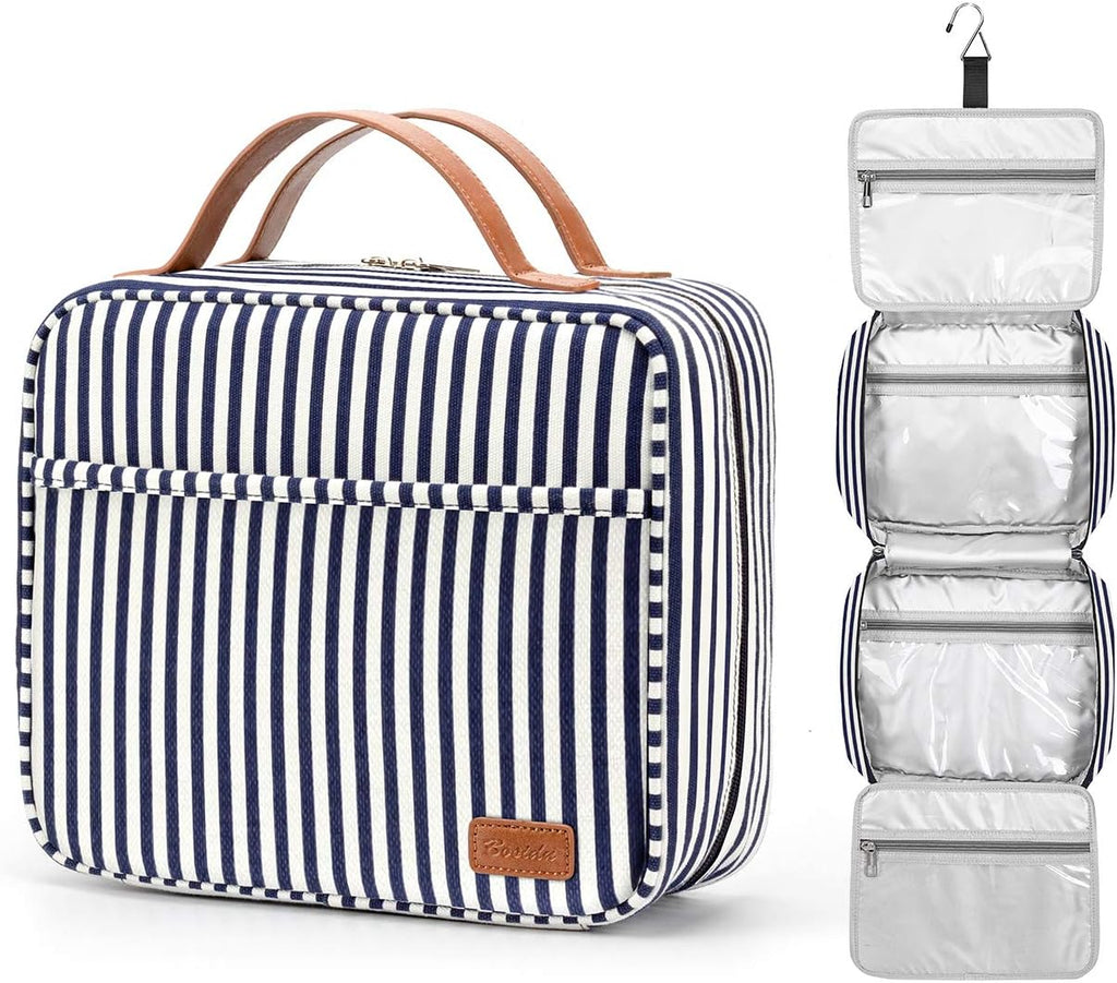 Hanging Travel Toiletry Bag,Large Capacity Cosmetic Travel Toiletry Organizer for Women with 4 Compartments & 1 Sturdy Hook,Perfect for Travel/Daily Use/Christmas