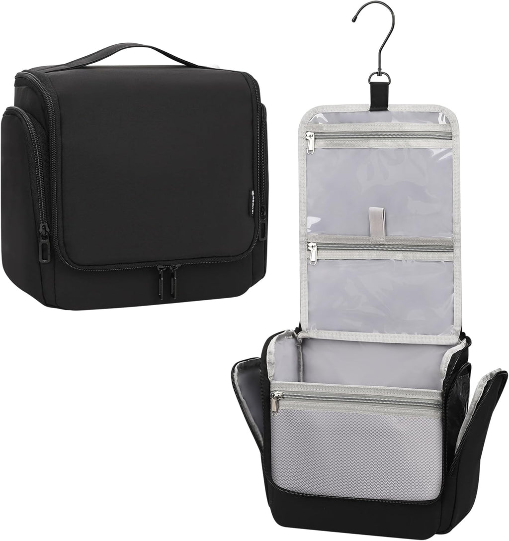 Relavel Hanging Toiletry Bag for Men and Women, Travel Toiletries Bag Water-resistant Large Makeup Cosmetic Organizer Storage, Shaving Dopp Kit Shower Bathroom Hygiene Bags, Carry-on Travel Essentials