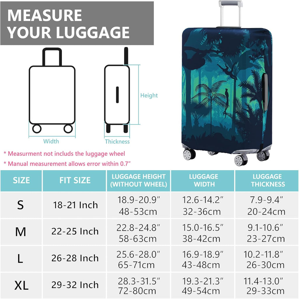 Travelkin Luggage Cover Washable Suitcase Cover Suitcase Protector Anti-scratch Suitcase cover Fits 18-32 Inch Luggage(M for 22-25 Inch Luggage)