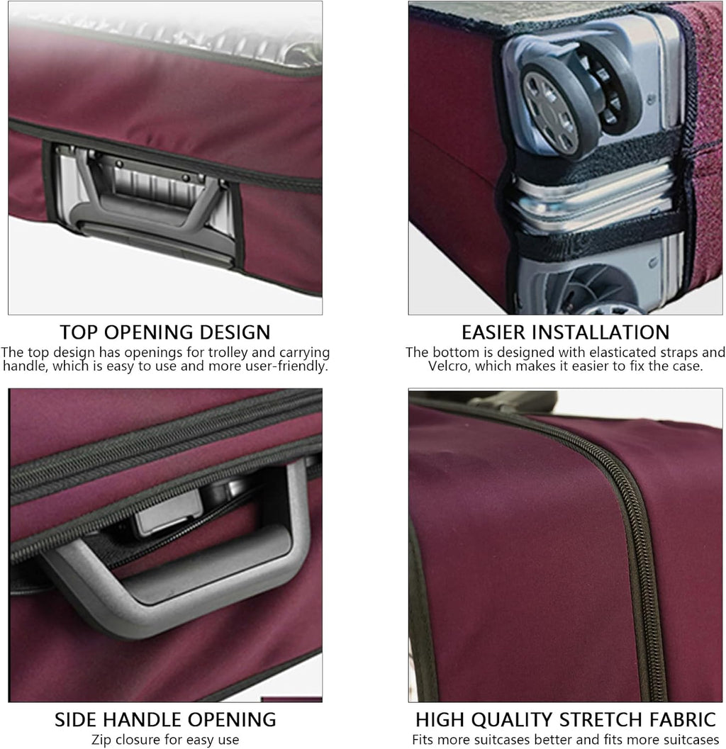 Transparent PVC Suitcase Cover, No Disassembly Required Clear Luggage Protector Suitcase Cover