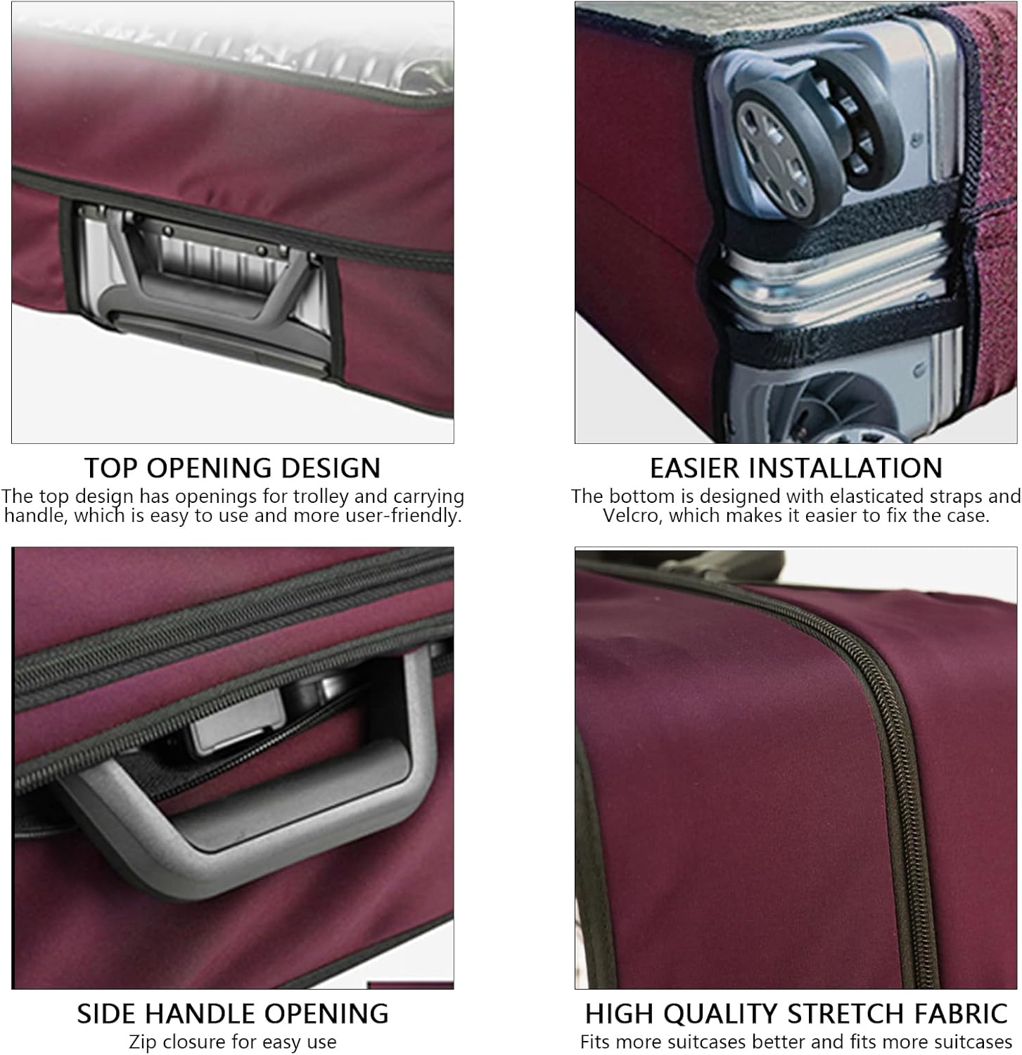 Transparent PVC Suitcase Cover, No Disassembly Required Clear Luggage Protector Suitcase Cover