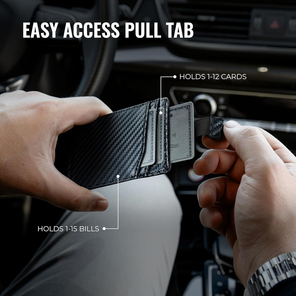 Kingly Cash Pocket Slim Wallet for Men - RFID Blocking Leather Card Holder - Minimalist Men’s Wallet for Front Pockets - Holds 1-15 Cards & Cash - Durable Italian Leather Wallets