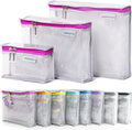 MUMI Travel Toiletry Bag Set of 3 – Clear TSA Approved Toiletry Bags for Women – Reusable Water-Resistant Makeup Organizer Pouches for Skincare, Cosmetics, Travel Accessories, Airport Packing - Pink