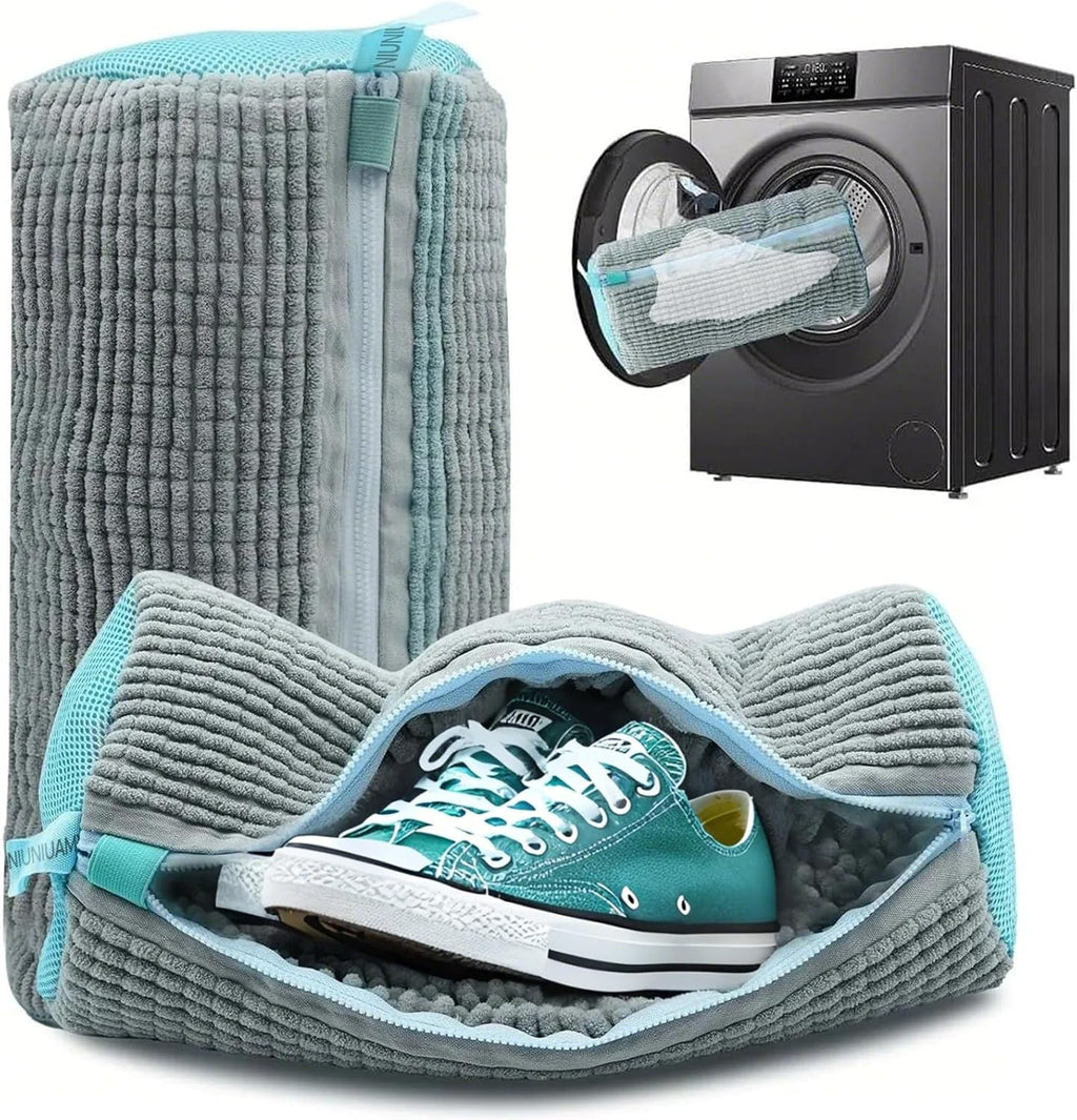 Shoe washing machine bag,Sneaker Laundry Bag for Shoes, Reusable and Durable Shoe Laundry Bag for Washer and Dryer,Suitable for cleaning shoes, gym, tennis, basketball, shoe storage (Grey -2 pieces)