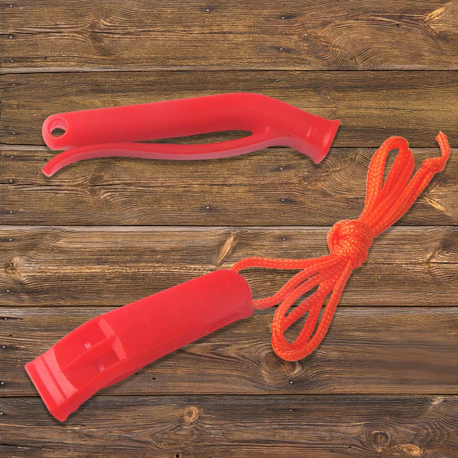 AUGSUN 10 Pcs Safety Whistle Marine Whistle Plastic Whistles with Lanyard for Emergency