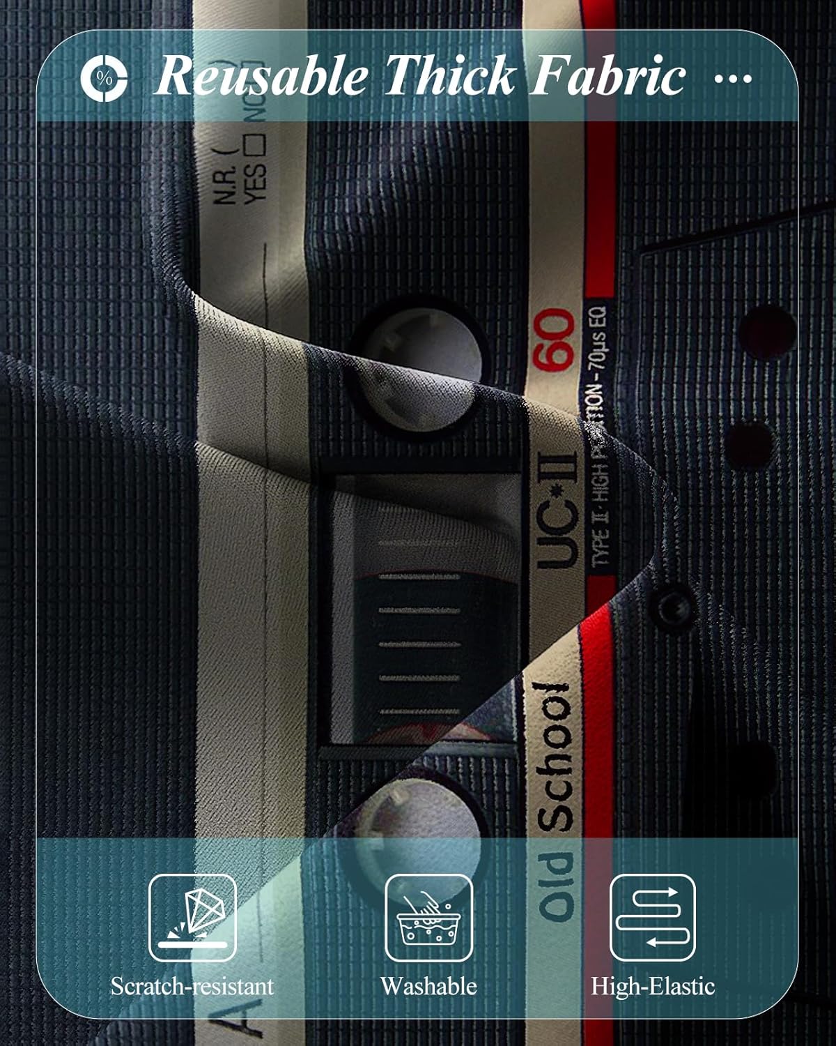 Slohif Luggage Cover for Suitcase Tsa Approved Protector - Luggage Sleeve Large Suit Case Cover Travel Stretch Baggage Case Protective Washable Fit 29-30 Inch Black Tape L