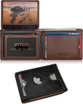 Airtag Wallet for Men,with Cash Pocket 2 ID Window 13 Cards,Slim Leather Wallet Front Pocket Card Holder RFID Blocking with Gift Box