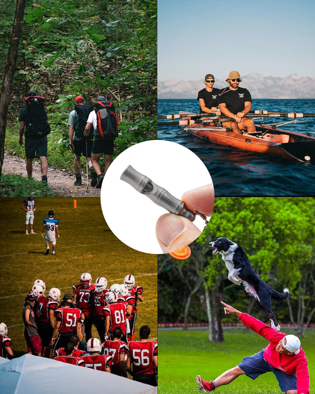 KeyUnity Titanium Emergency Whistle with Metal Lanyard, 120dB+, One-Piece Outdoor Survival Whistle, Ultra-Light, Rustproof