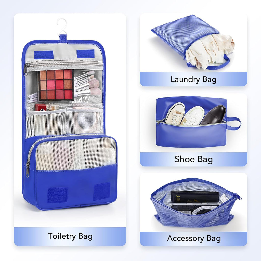 10 Set Compression Packing Cubes for Travel Essentials,Compressible Expandable Packing Cubes for Suitcase,OlarHike Luggage Organizer Bags for Travel,Handy Helper for Organizing Clothes(Klein Blue)