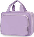 Travel Toiletry Bag for Women Large Hanging Makeup Bag Organizer Toiletries Bag for Full Size Essentials Accessories Cosmetics (Purple (Large))