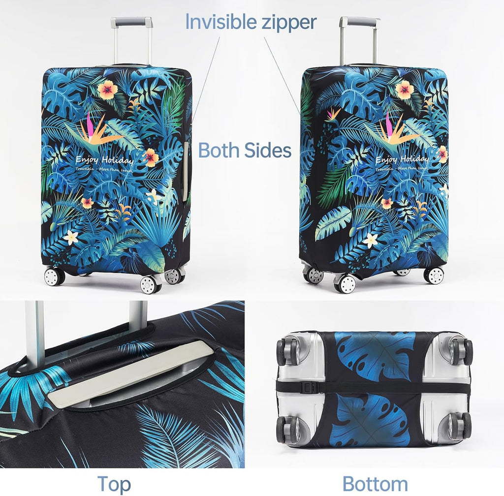 Travelkin Luggage Covers For Suitcase Tsa Approved,Suitcase Cover Protector Fit 18-32 Inch Luggage (Paradise, L)