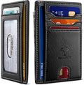BULLIANT Slim Wallet, Skinny Minimal Thin Front Pocket Wallet Card Holder For Men 7Cards 3.15"x4.5",Gift-Boxed
