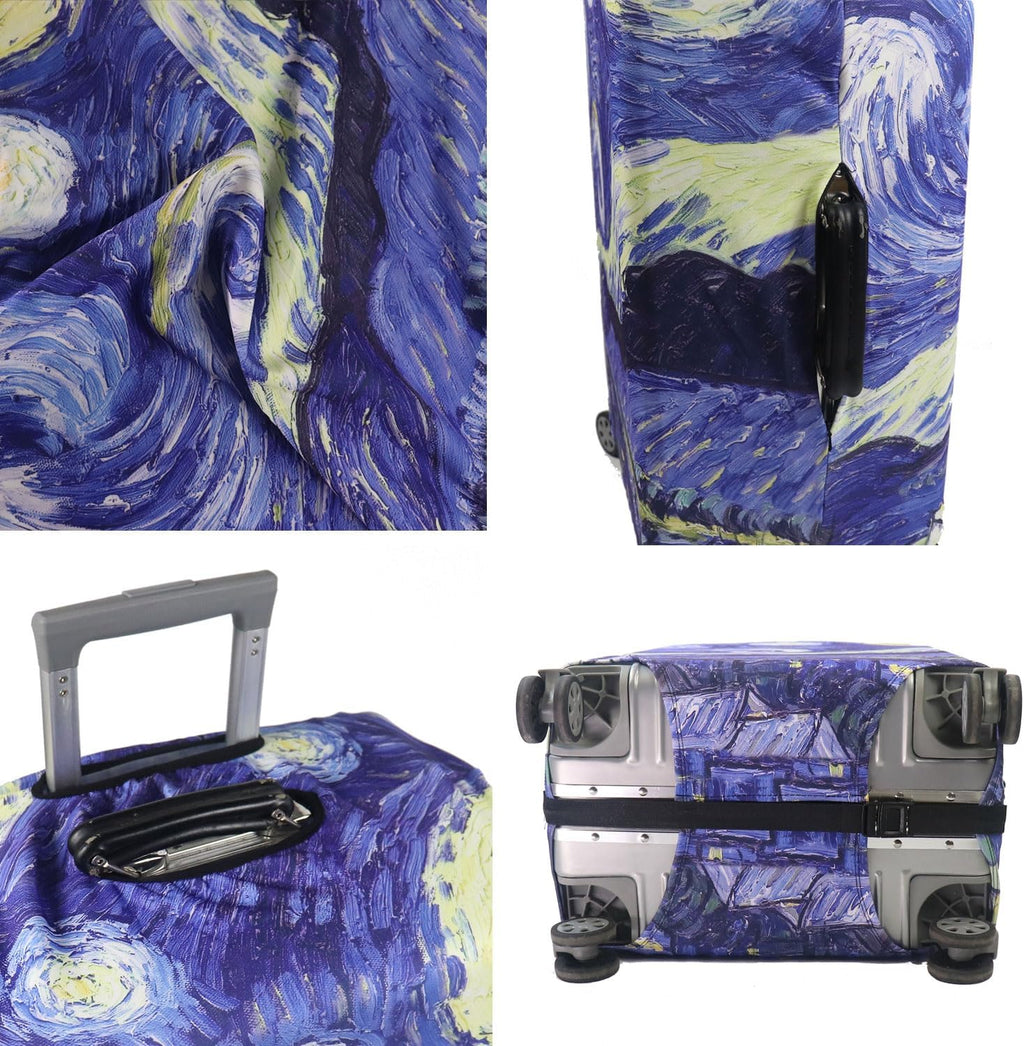 MosaiRudo Thicker Luggage Cover Elastic Suitcase Cover Protector Fits 18-32 Inch Suitcase Travel Accessories (Starry Sky, S)