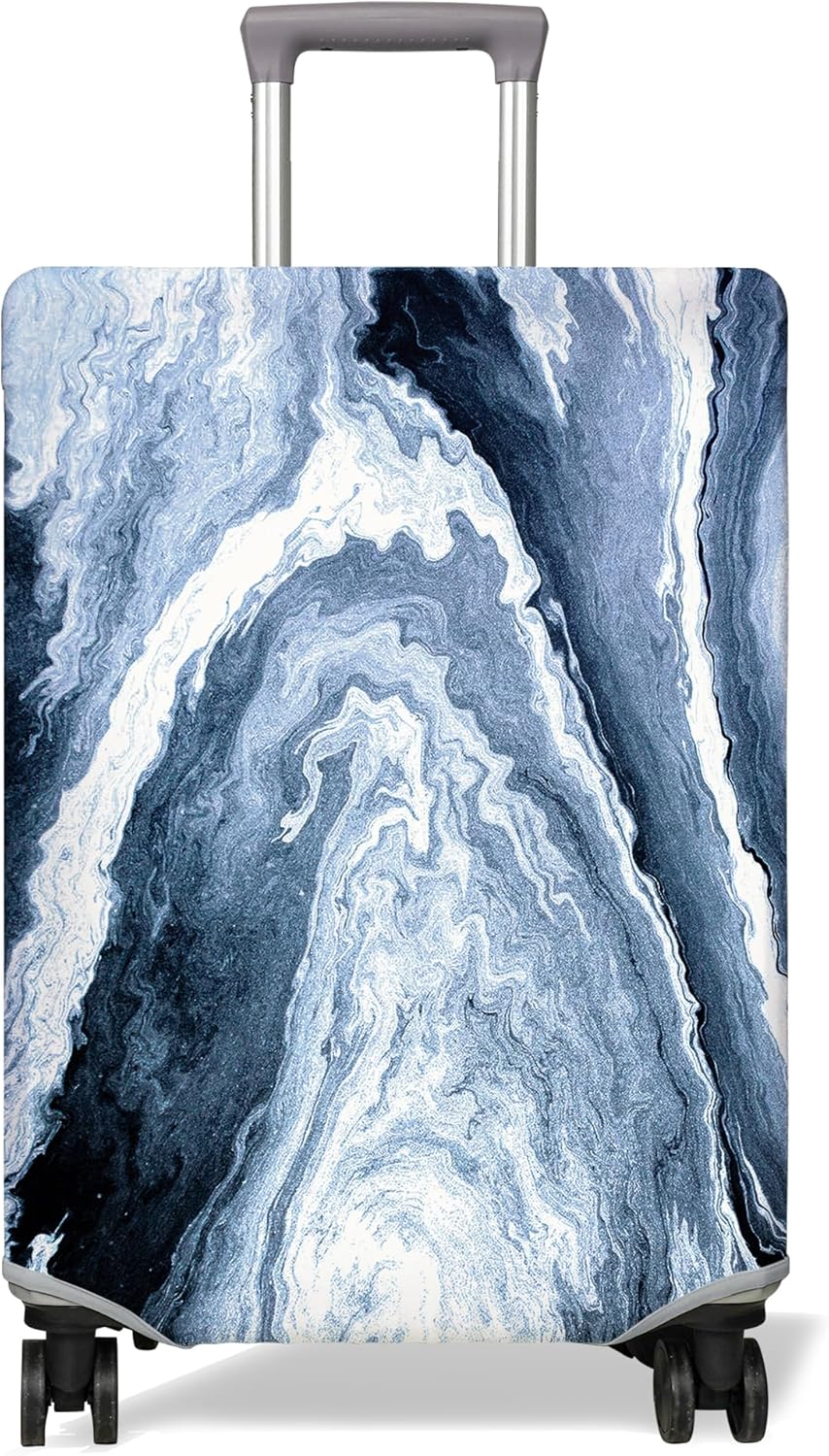 Travel Luggage Cover Suitcase Protector Fits 18-32 Inch Wheel Covers PatternedTravel Related Items Flower Luggage Protector Elastic M