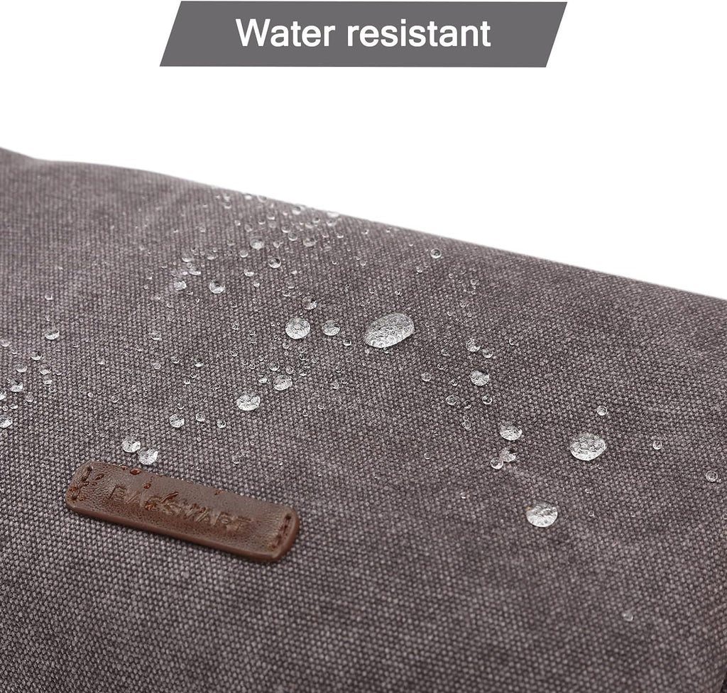 BAGSMART Toiletry Bag for Men, Canvas Travel Toiletry Organizer Dopp Kit Water-resistant Shaving Bag for Toiletries Accessories,Grey-Large