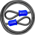 1/2Inch Heavy-Duty Security Cable Lock with Loops 4FT/6FT/8FT/10FT Bike Lock Cable Steel Cable Chain Locks for Outside