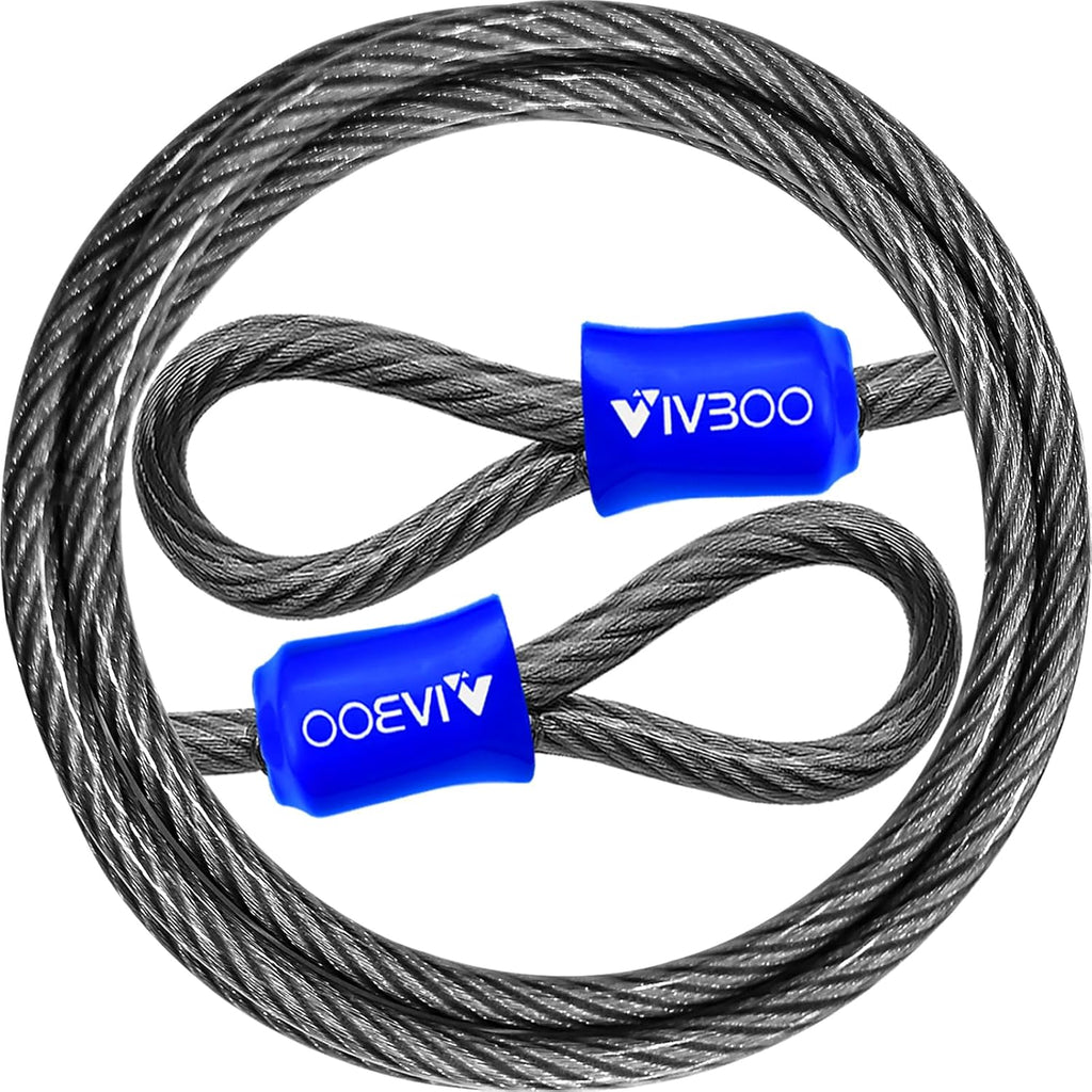 1/2Inch Heavy-Duty Security Cable Lock with Loops 4FT/6FT/8FT/10FT Bike Lock Cable Steel Cable Chain Locks for Outside