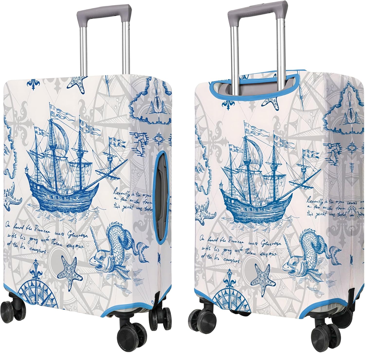 Travel Luggage Cover Suitcase Protector Fits 18-32 Inch Wheel Covers PatternedTravel Related Items Flower Luggage Protector Elastic XL