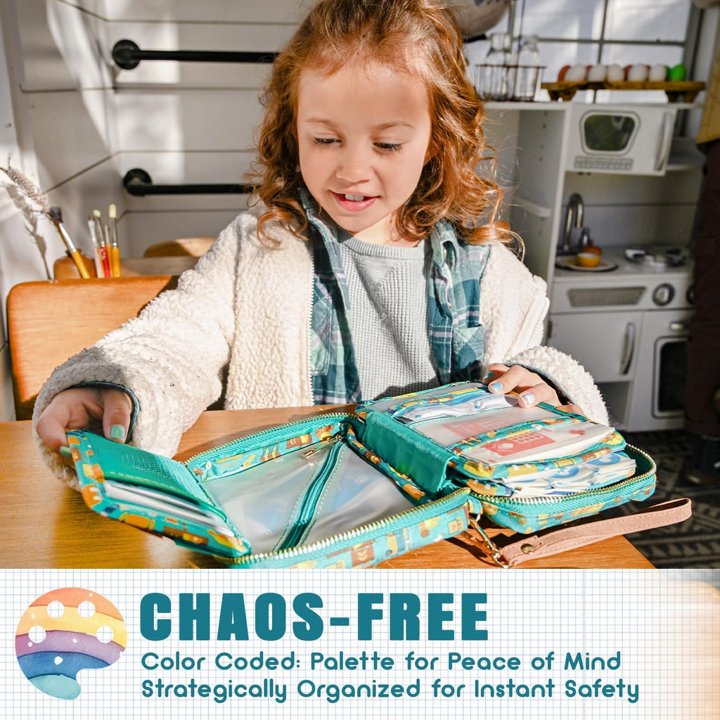 EVERLIT Care Rescue Pack | Family-Friendly First Aid Kit for Kids with 200 Pcs Medical Supplies | Travel-Friendly Compact Storage Bag for Home, Car, Travel, Camping, Adventure (Christmas)