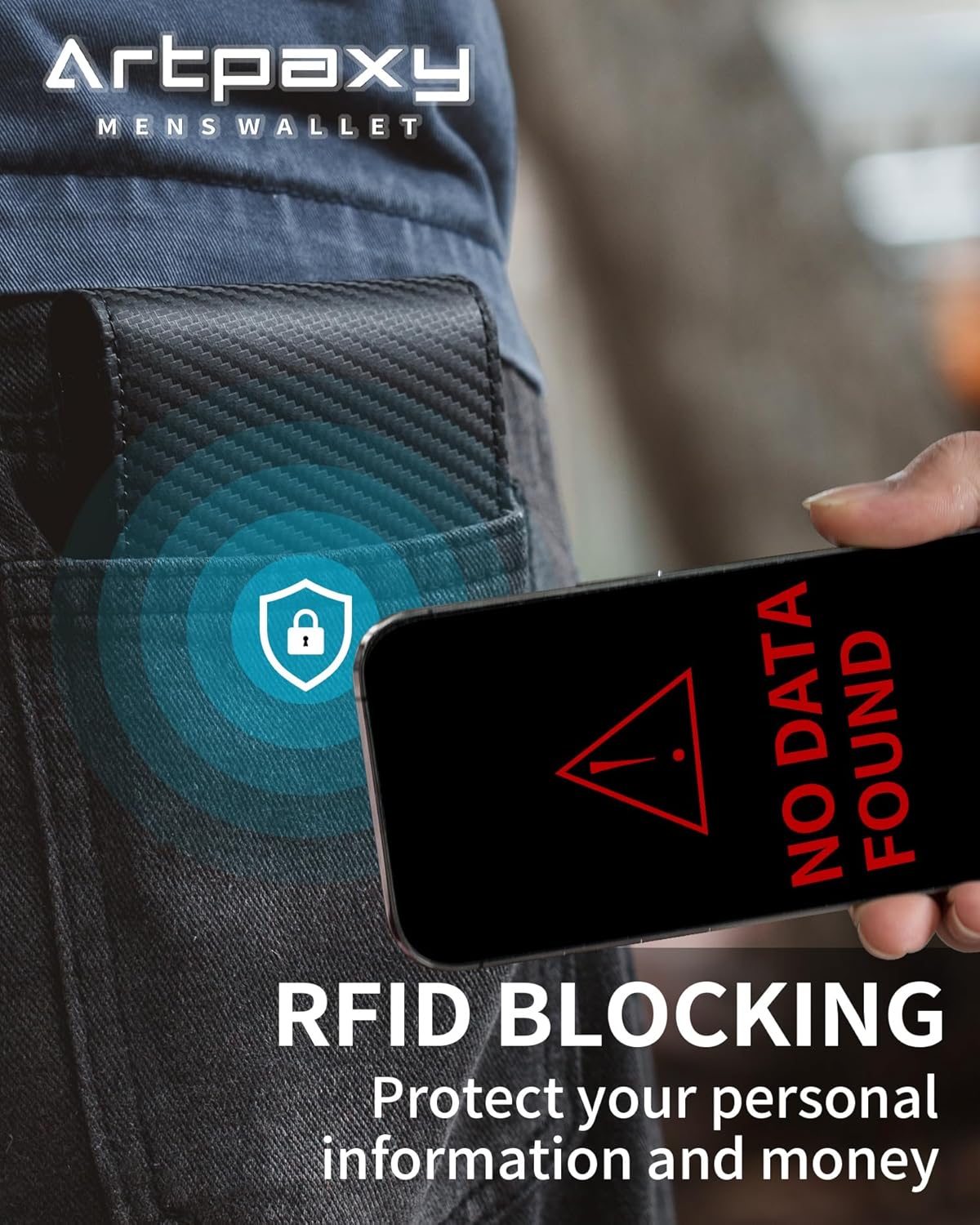 Mens Wallet Genuine Leather Bifold RFID Blocking Wallet for Men with 1 ID Window 13 Card Holders 2 cash pockets 1 Gift Box