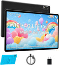 HAOVM Tablet 10 inch Android 14, 4G SIM Unlocked, Kid Tablet with SIM Card Slot, IPS Touch Screen, 2.0GHz Fast Processor, 3GB+32GB+TF Expand,2.4G/5GHz WiFi,8MP Camera, GPS, with Blue case