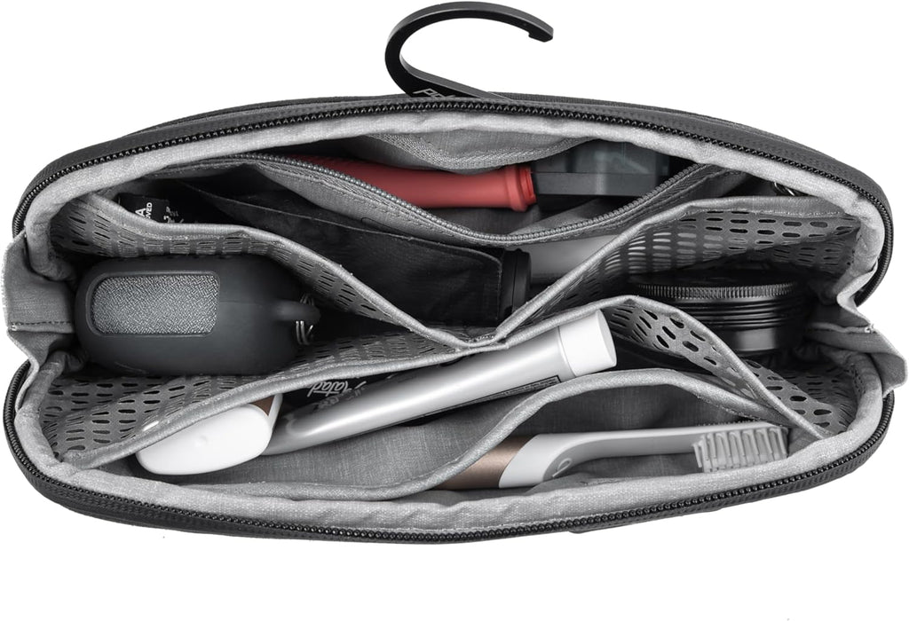 Peak Design Small Wash Pouch, Coyote, Ocean Edition, Travel Toiletry Bag, Upright or Hanging Dopp Kit with Pockets, Magnetic Toothbrush Pocket, Wide UltraZip Opening, Toiletry Bag for Men and Women