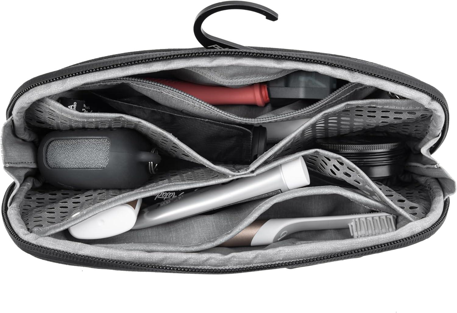 Peak Design Small Wash Pouch, Coyote, Ocean Edition, Travel Toiletry Bag, Upright or Hanging Dopp Kit with Pockets, Magnetic Toothbrush Pocket, Wide UltraZip Opening, Toiletry Bag for Men and Women