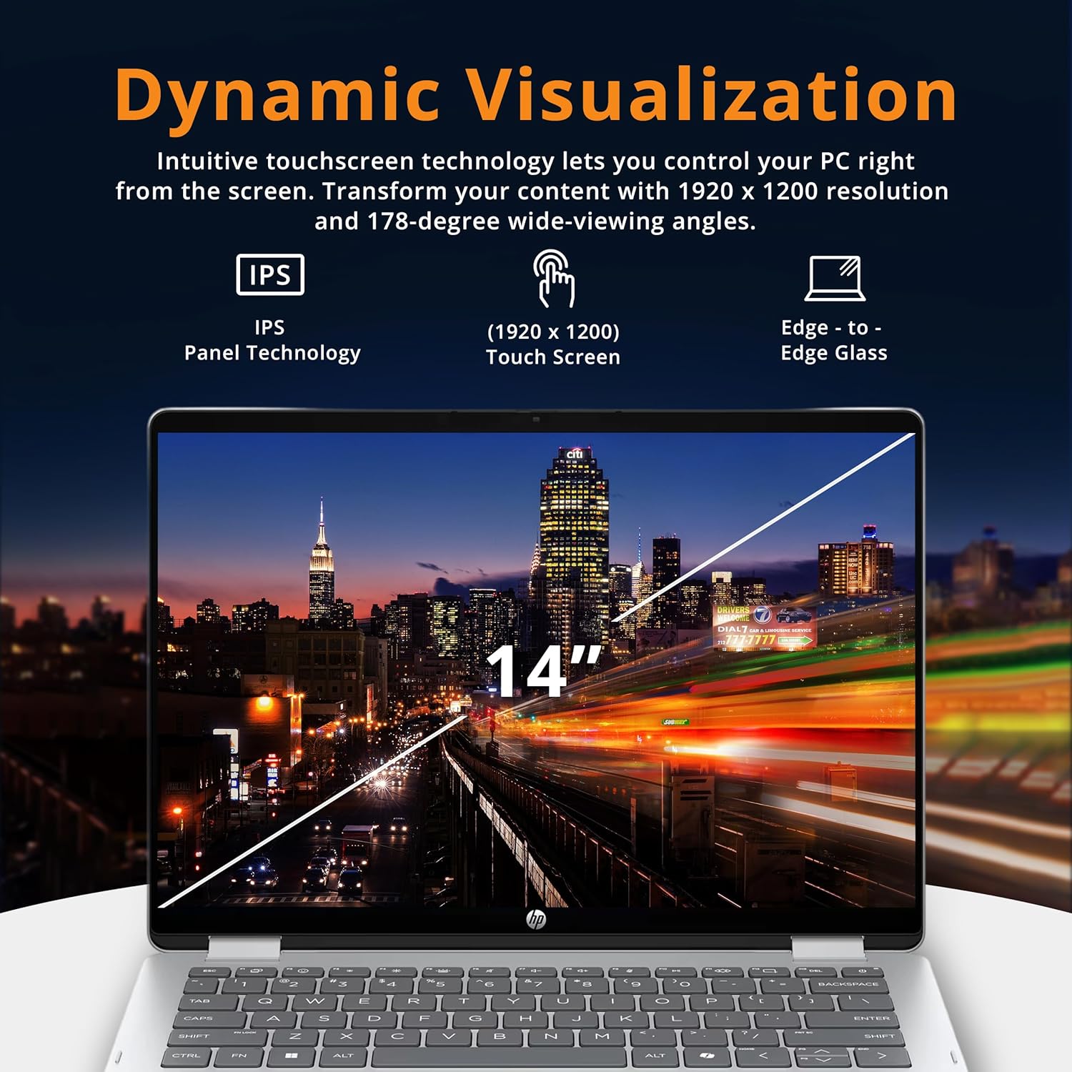 HP OmniBook 5 Flip 2-in-1 14" 2K Touchscreen Laptop, Intel 7 150U, 16GB LPDDR5, 2.16TB Storage(2TB SSD+160GB Docking Station Set), Intel Graphics, Backlit Keyboard, Wi-Fi 6E, Windows 11, Silver