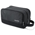 Gonex Travel Toiletry Bag Nylon, Dopp Kit Shaving Bag Toiletry Organizer Check Patten (Black)