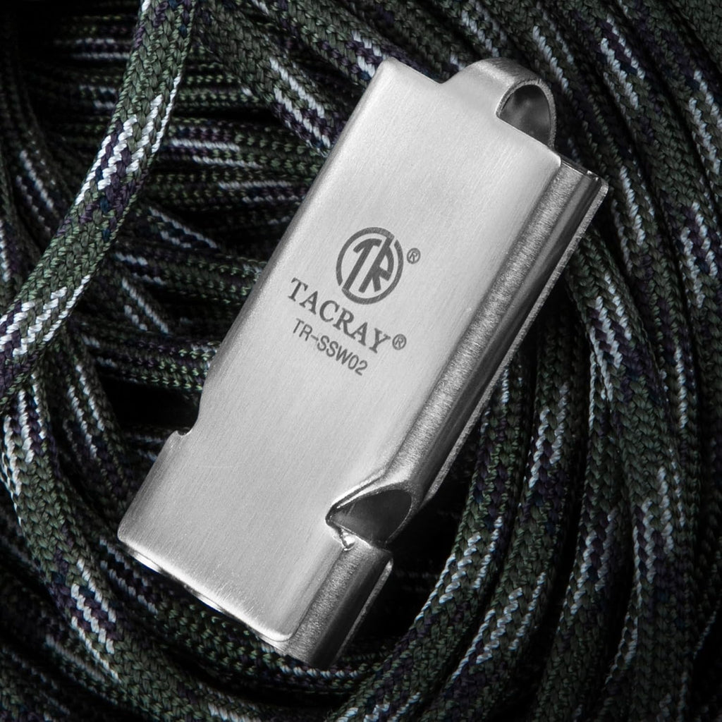 TACRAY Emergency Whistles Lifeguard Safety Whistle with Neck Chain and Keychain for Outdoor Camping Hiking