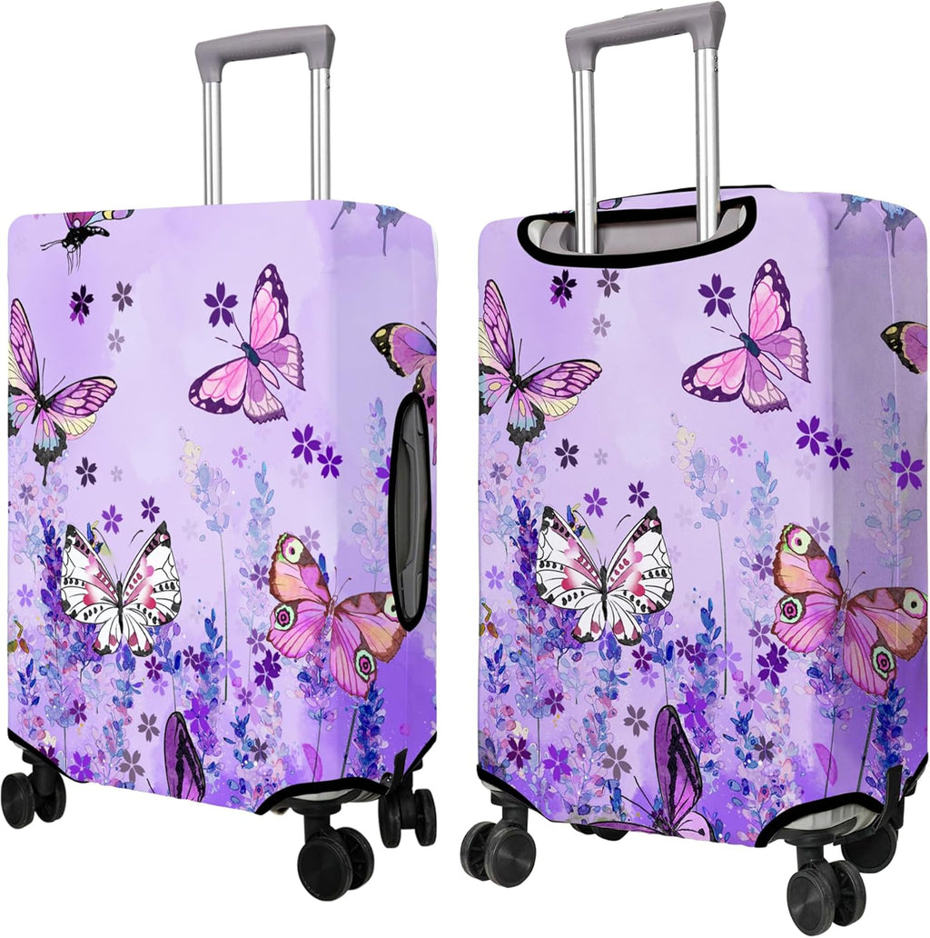 Travel Luggage Cover Suitcase Protector Fits 18-32 Inch Wheel Covers PatternedTravel Related Items Flower Luggage Protector Elastic M