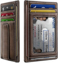 BULLIANT Men Wallet,Slim Leather Wallet Money Clip Card Hodler For Men Gift 8 Cards RFID Blocking