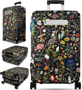 Slohif Luggage Cover for Suitcase Tsa Approved Protector - Luggage Sleeve Large Suit Case Cover Travel Stretch Baggage Case Protective Washable Fit 26-28 Inch Flower M