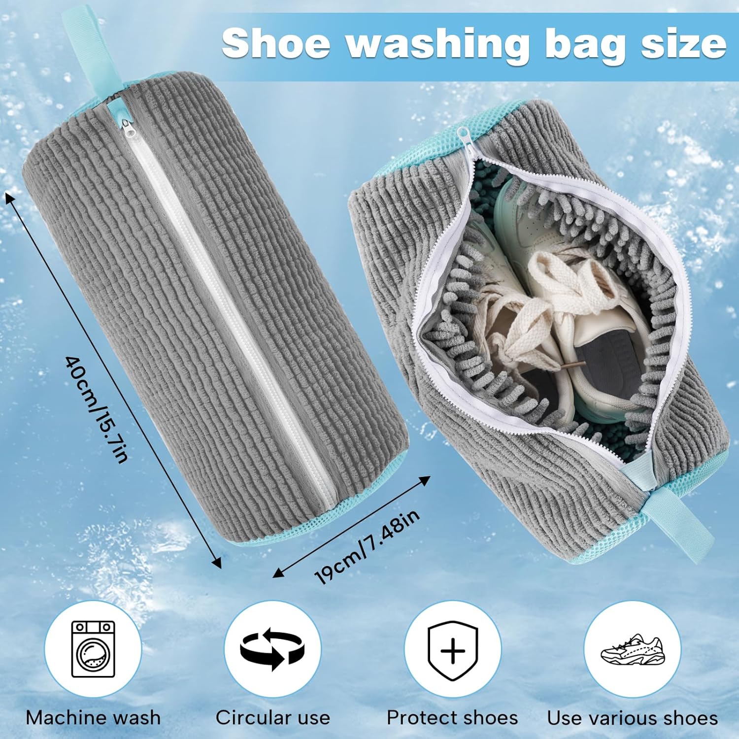 Shoe Washing Machine Bag, Versatile Laundry Bag for Washer and Dryer, Reusable Sneaker Tennis Cleaner Kit