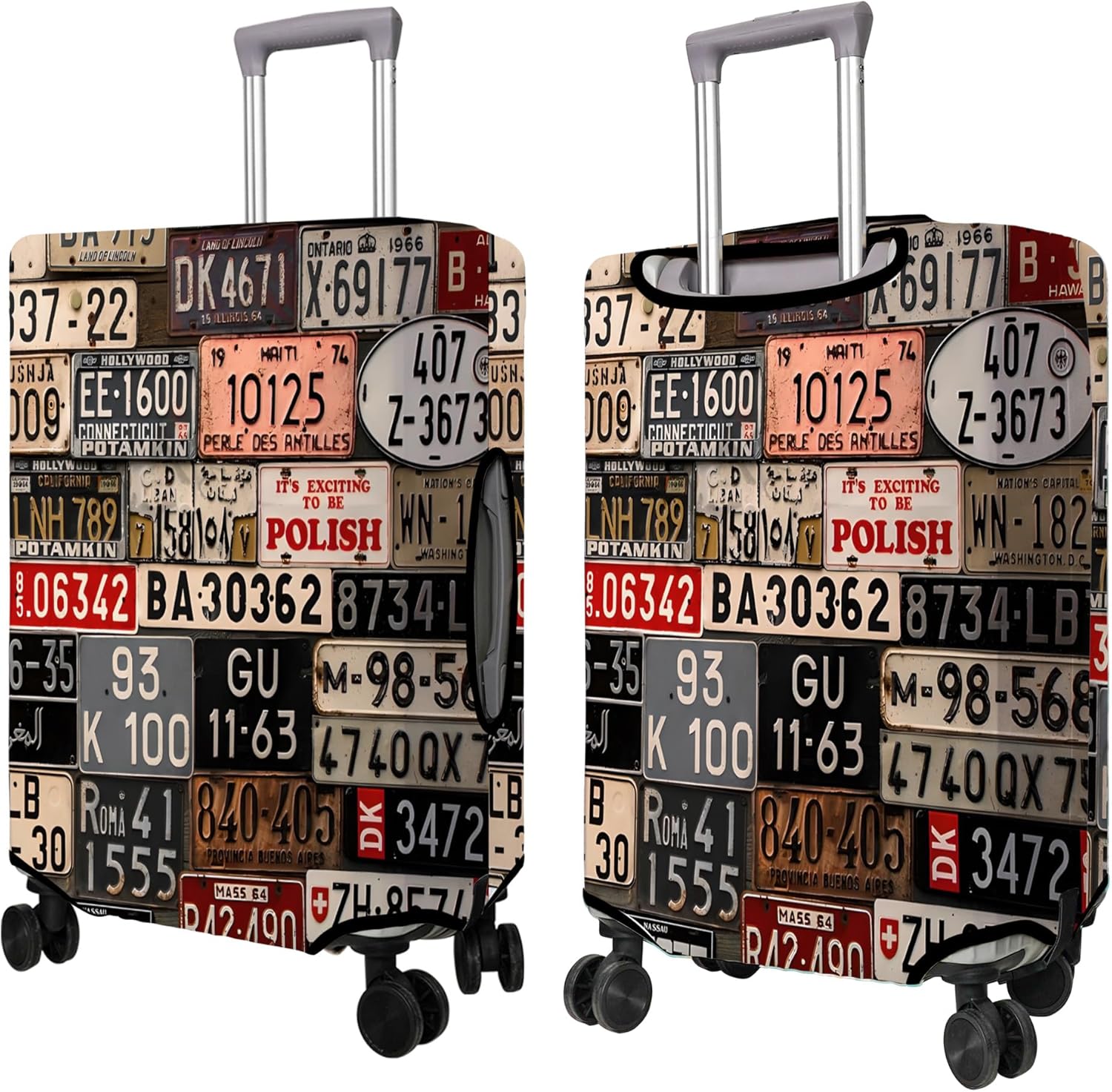 Travel Luggage Cover Suitcase Protector Fits 18-32 Inch Wheel Covers PatternedTravel Related Items Flower Luggage Protector Elastic M