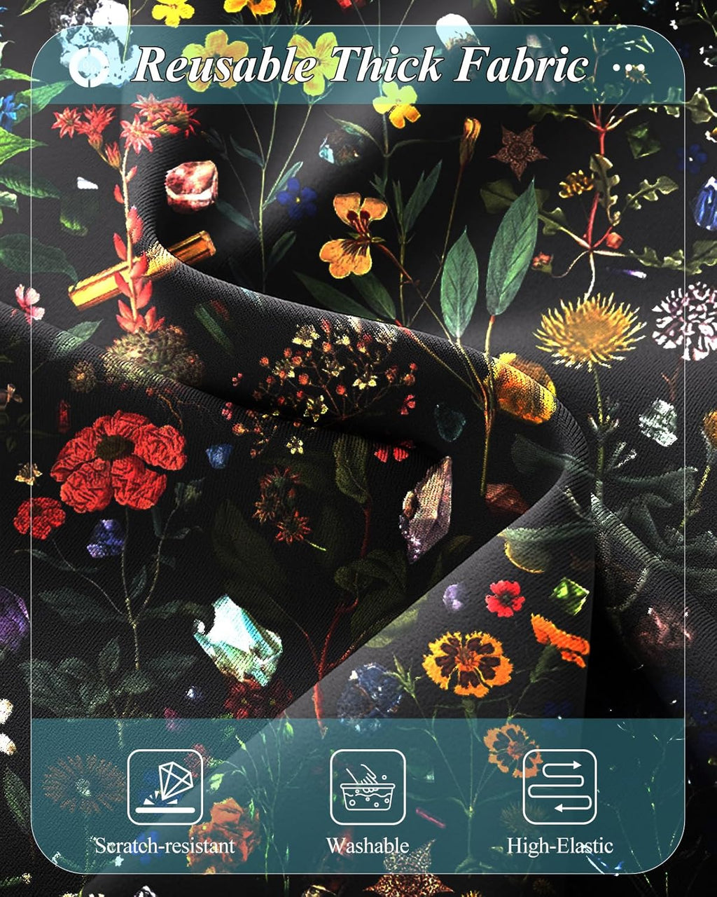 Slohif Luggage Cover for Suitcase Tsa Approved Protector - Luggage Sleeve Large Suit Case Cover Travel Stretch Baggage Case Protective Washable Fit 26-28 Inch Flower M