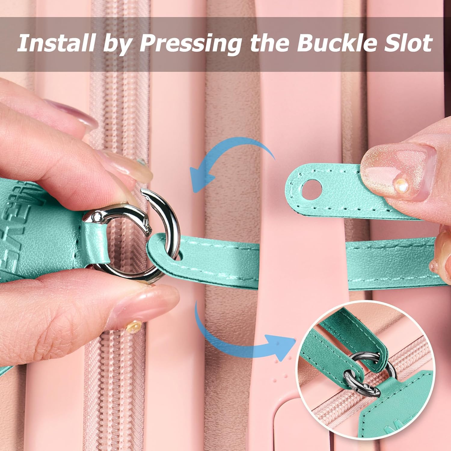 Mayski Luggage Tags for Suitcases 3 Pack Suitcase Bag Tags, TSA Approved, Metal Buckle, Bag Tags with Name ID Card Travel Essentials, Cyan Global