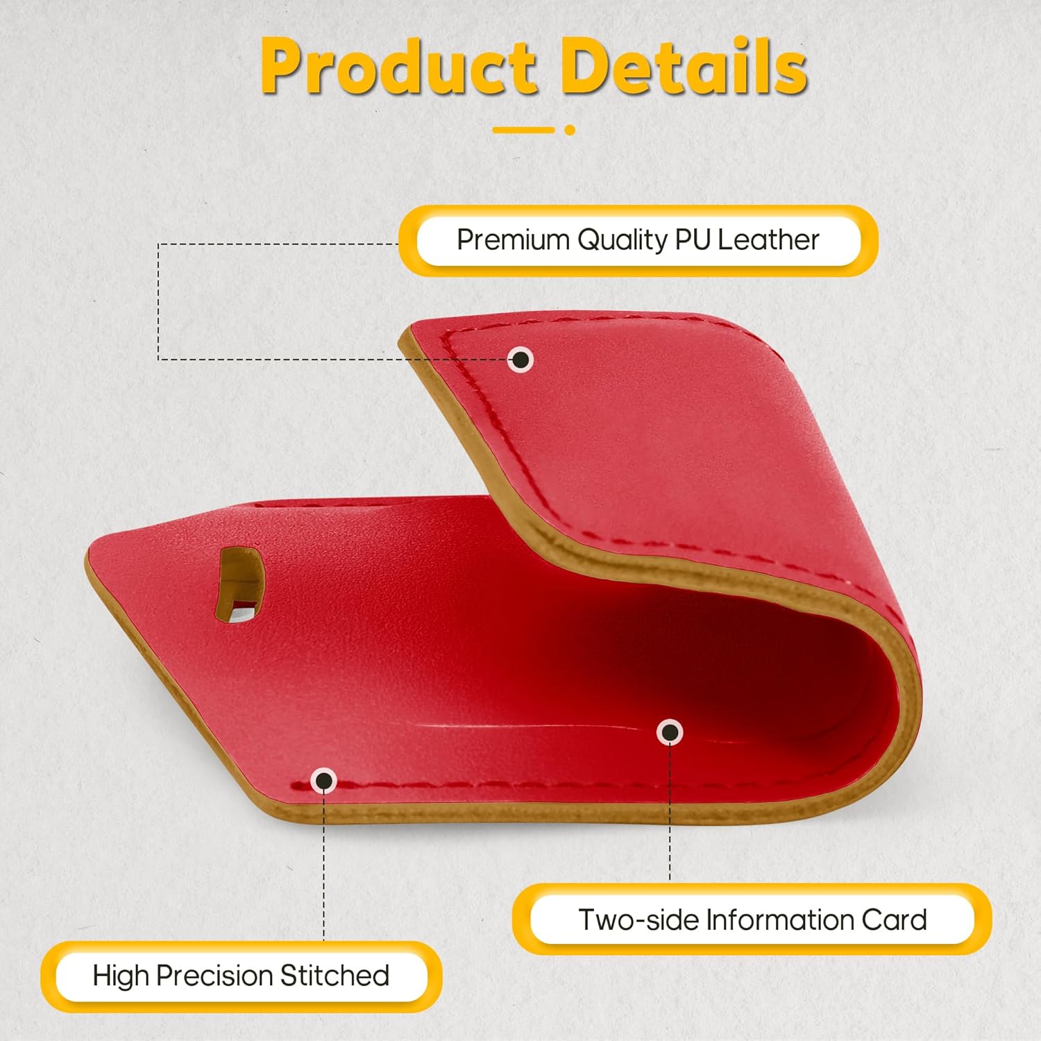 Travelambo Luggage Tags for Suitcases PU Leather Travel Tags Bag Tags Privacy Protection Travel Essentials